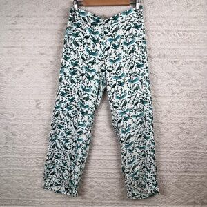 Anthropologie ONIA Mila Crane Bird Print Viscose Pull On Pants Large